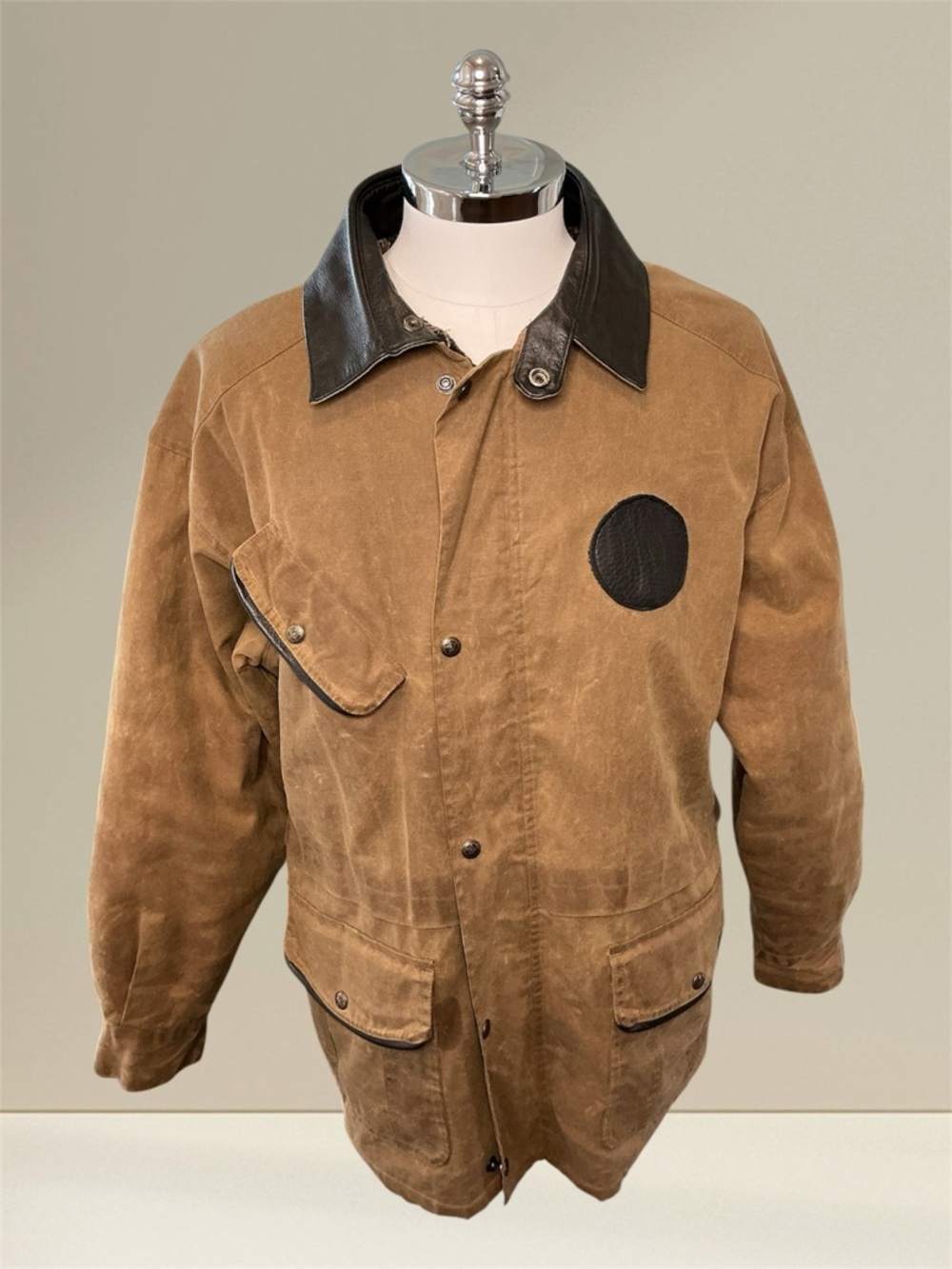 Canada Sportswear Men’s Sz M Waxed Canvas Brown Cotton Plaid Lined Field Jacket